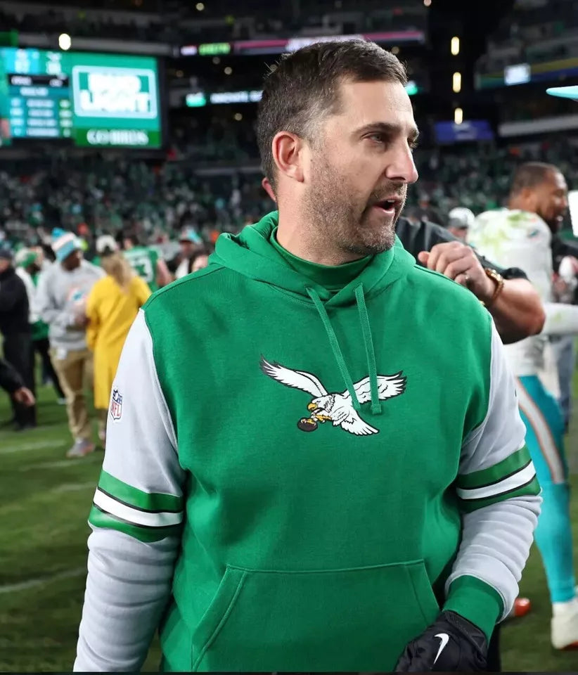 Nick Sirianni Philadelphia Eagles Salute to Service Short Sleeves Hoodie Recreated Edition