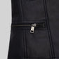 Salma Hayek The Hitman's Wife's Bodyguard Black Leather Jacket – close-up and worn views