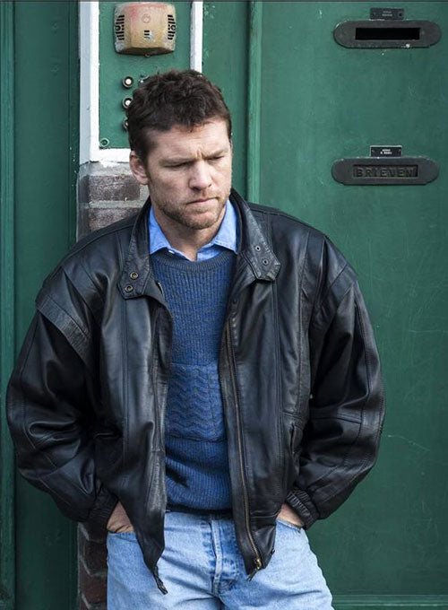 Sam Worthington Black Leather Jacket – Sam Worthington celebrity photo