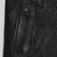 Sam Worthington Black Biker Leather Jacket – close-up and worn views