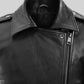 Scarlett Johansson Black Widow Leather Jacket – close-up and worn views