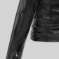 Scarlett Johansson Black Widow Leather Jacket – close-up and worn views