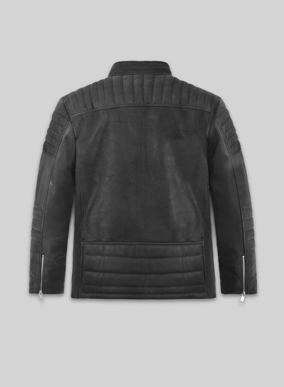 Scott Adkins Accident Man Black Leather Jacket – back view