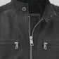 Scott Adkins Accident Man Black Leather Jacket – close-up and worn views