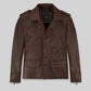 Scott Adkins The Expendables 2 Brown Leather Jacket – front view