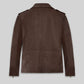 Scott Adkins The Expendables 2 Brown Leather Jacket – back view