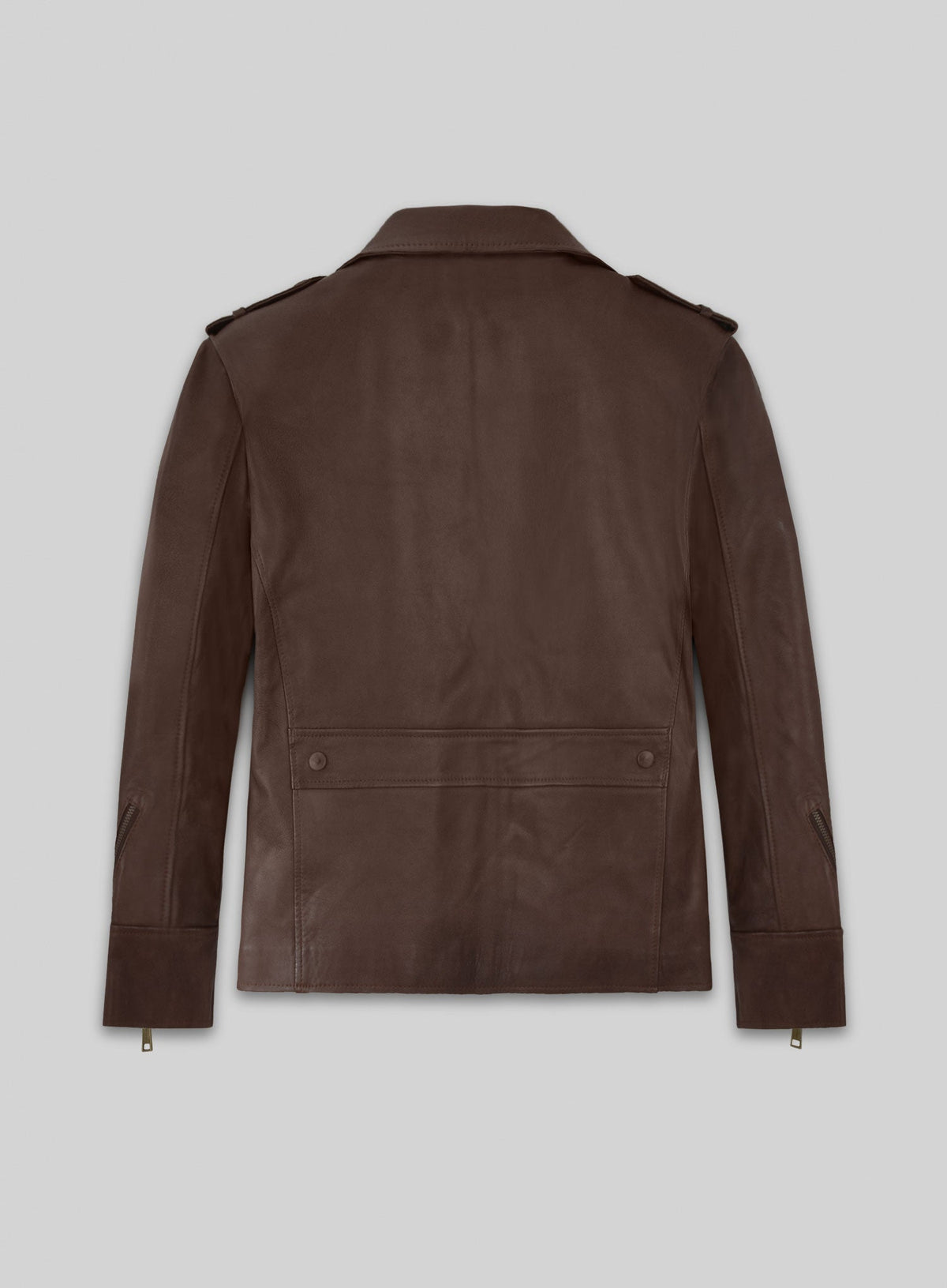 Scott Adkins The Expendables 2 Brown Leather Jacket – back view