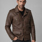 Scott Adkins The Expendables 2 Brown Leather Jacket – worn look