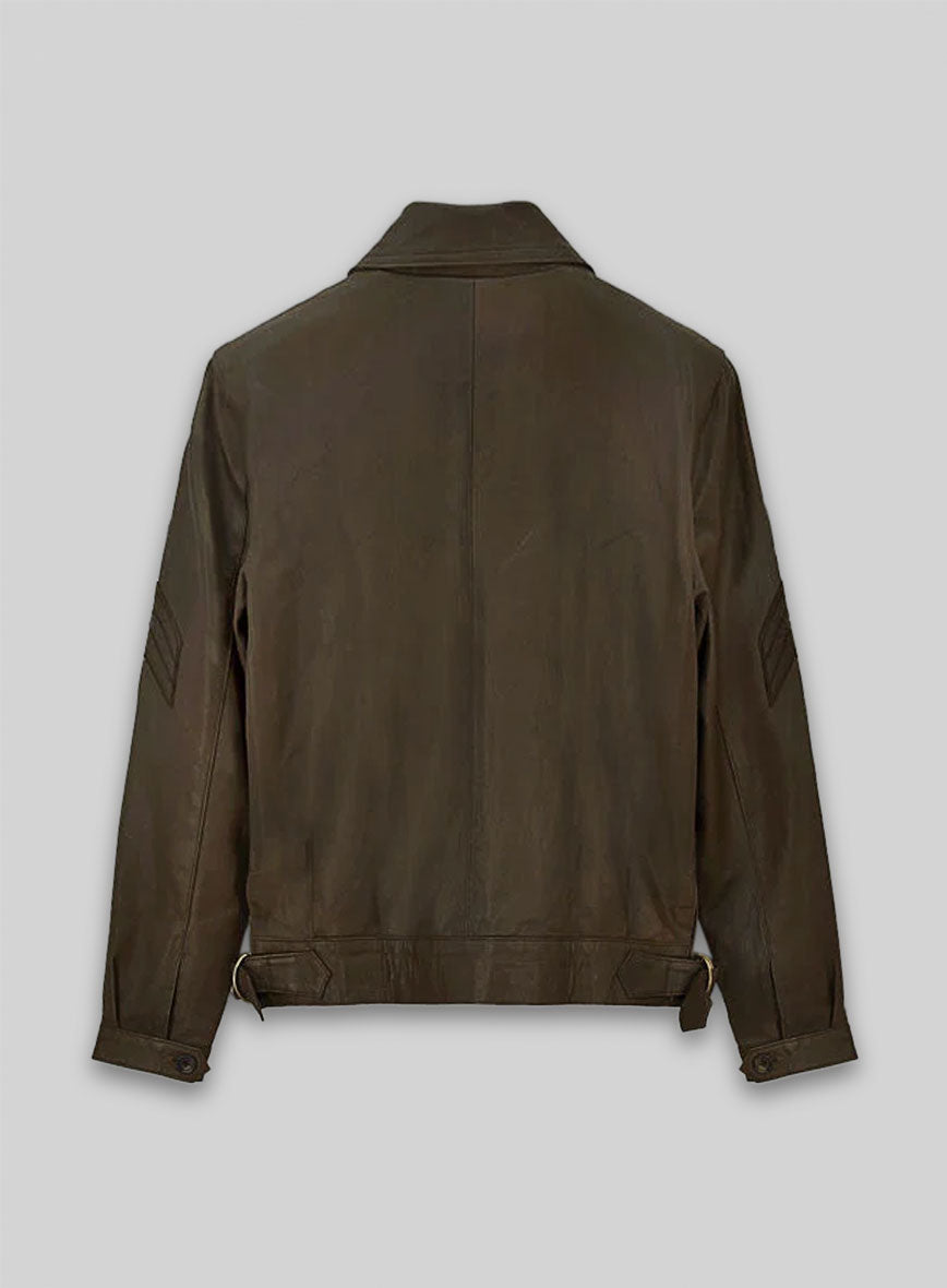 Scott Eastwood Fury Black Leather Jacket – back view