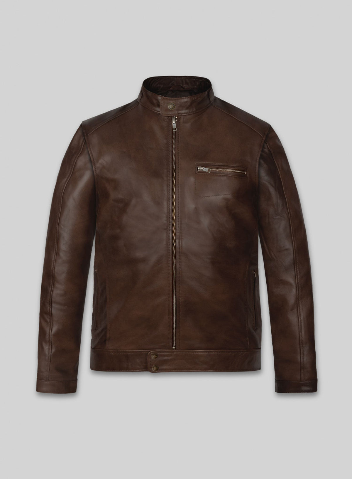 Scott Eastwood Overdrive Black Leather Jacket – front view