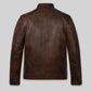Scott Eastwood Overdrive Black Leather Jacket – back view
