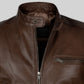 Scott Eastwood Overdrive Black Leather Jacket – close-up and worn views