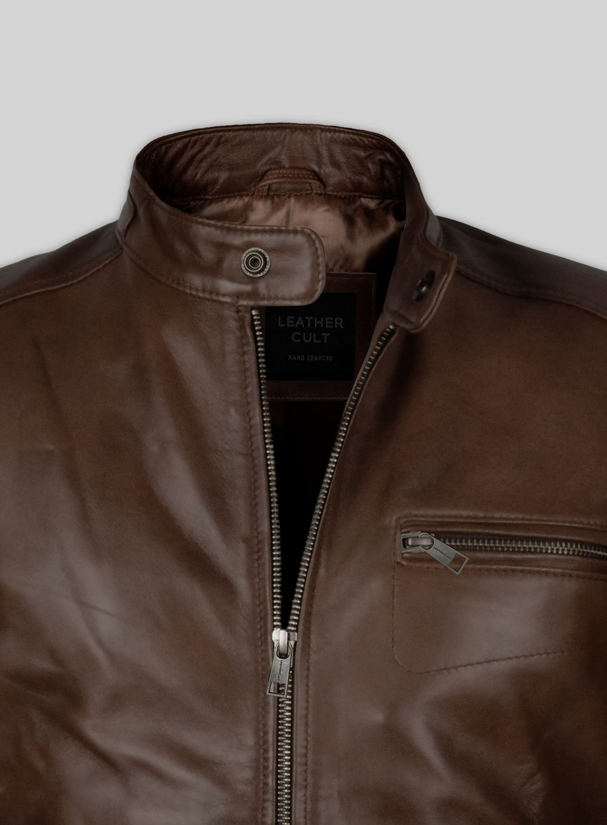 Scott Eastwood Overdrive Black Leather Jacket – close-up and worn views