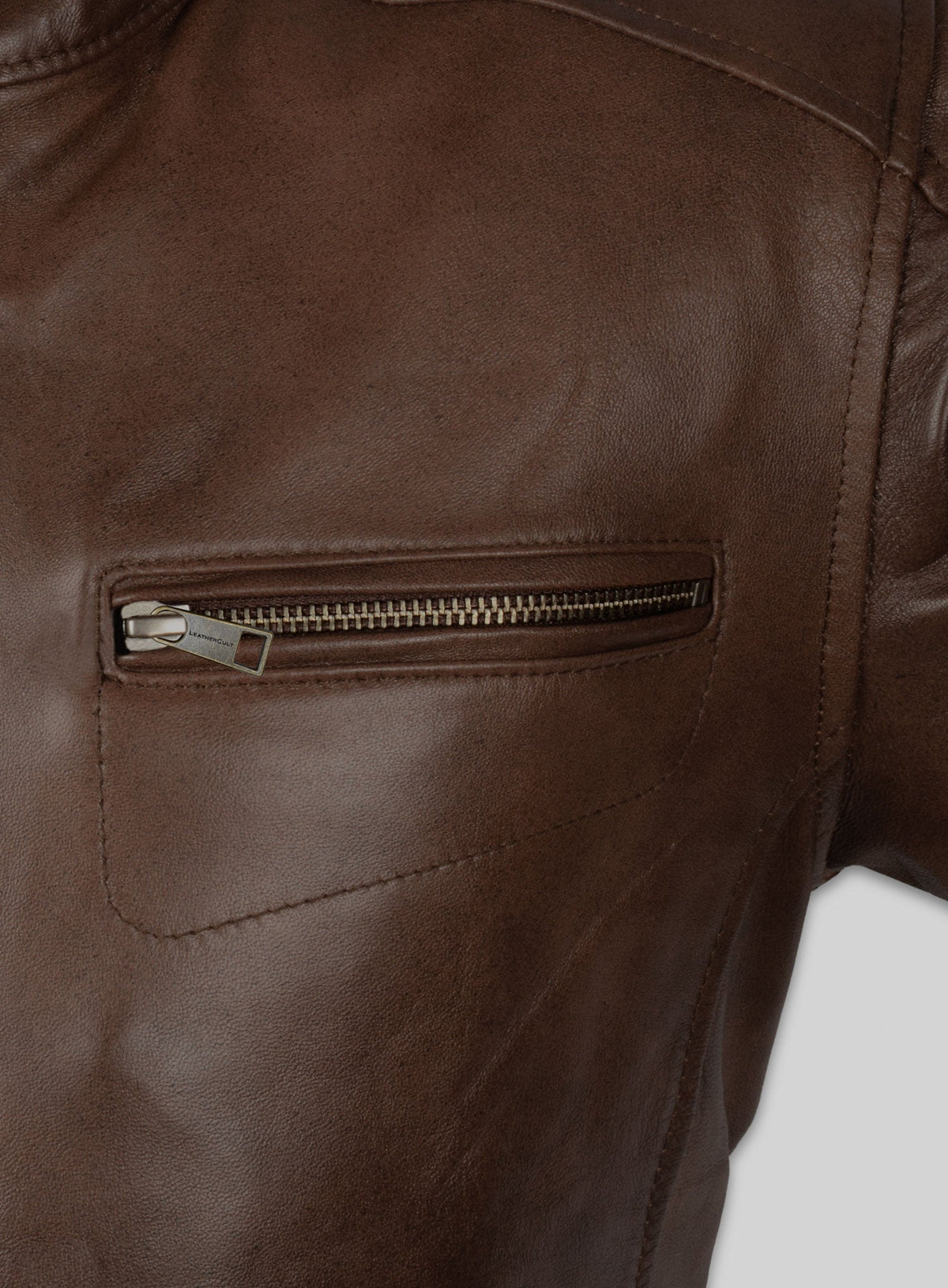Scott Eastwood Overdrive Black Leather Jacket – close-up and worn views