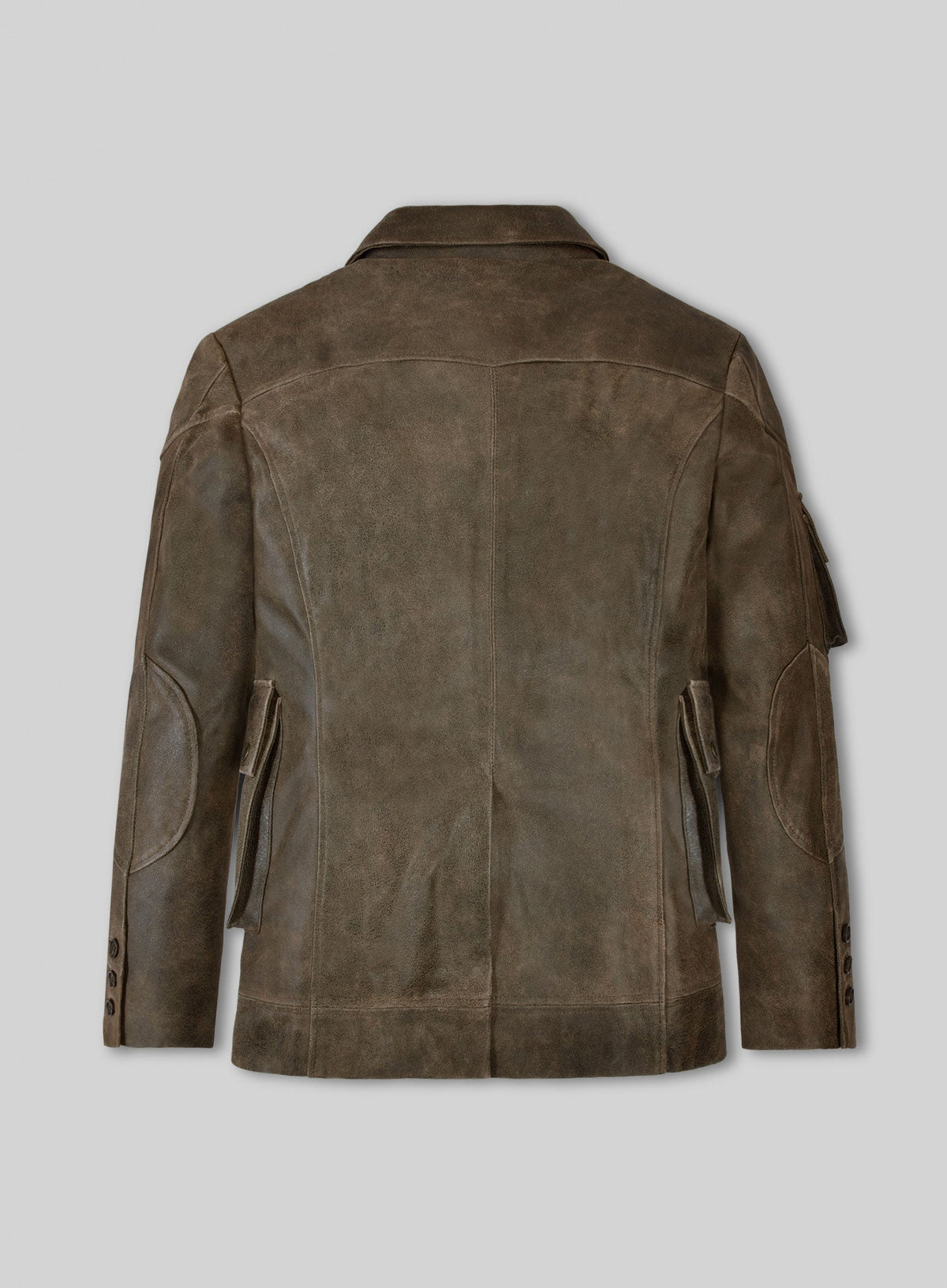 Scott Speedman Underworld Evolution Olive Brown Leather Blazer – back view