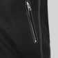 Scott Adkins El Gringo Black Leather Jacket – close-up detail of hardware and pockets