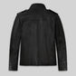 Sean Bean Cleanskin Black Leather Jacket – back view