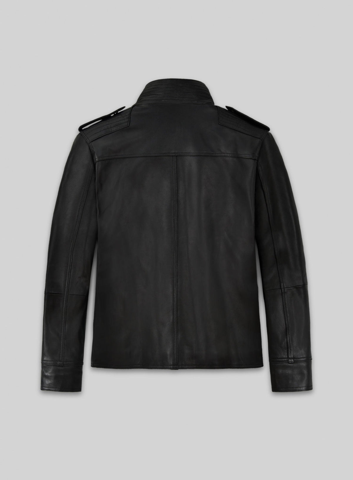 Sean Bean Cleanskin Black Leather Jacket – back view