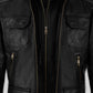 Sean Bean Cleanskin Black Leather Jacket – close-up and worn views
