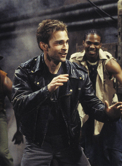 Seann William Scott Bulletproof Monk Black Leather Jacket – close-up and worn views