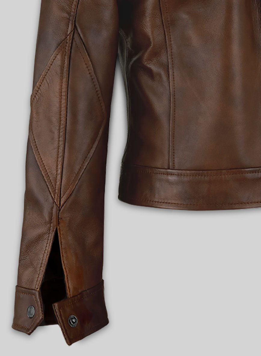 Selena Gomez Coach SS18 Red Leather Jacket – close-up and worn views