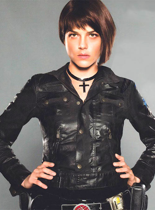 Selma Blair Hellboy 2 The Golden Army Black Leather Jacket – alternate view