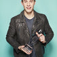 Shawn Mendes Black Leather Jacket – Shawn Mendes wearing the look, photo 3