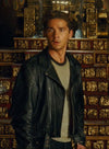 Shia Labeouf Indiana Jones 4 Black Leather Jacket – Shia Labeouf celebrity photo in Indiana Jones 4