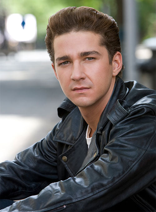 Shia Labeouf Indiana Jones 4 Black Leather Jacket – Shia Labeouf wearing the look, photo 3