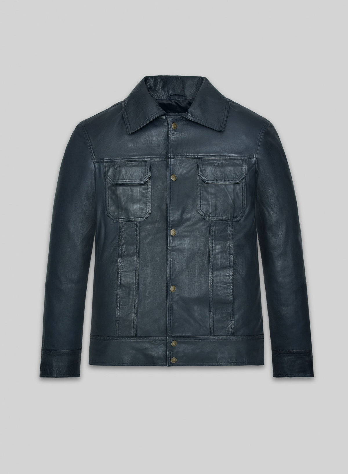 Winsor Blue Lucas Bravo Emily In Paris Lambskin Leather Jacket view 1