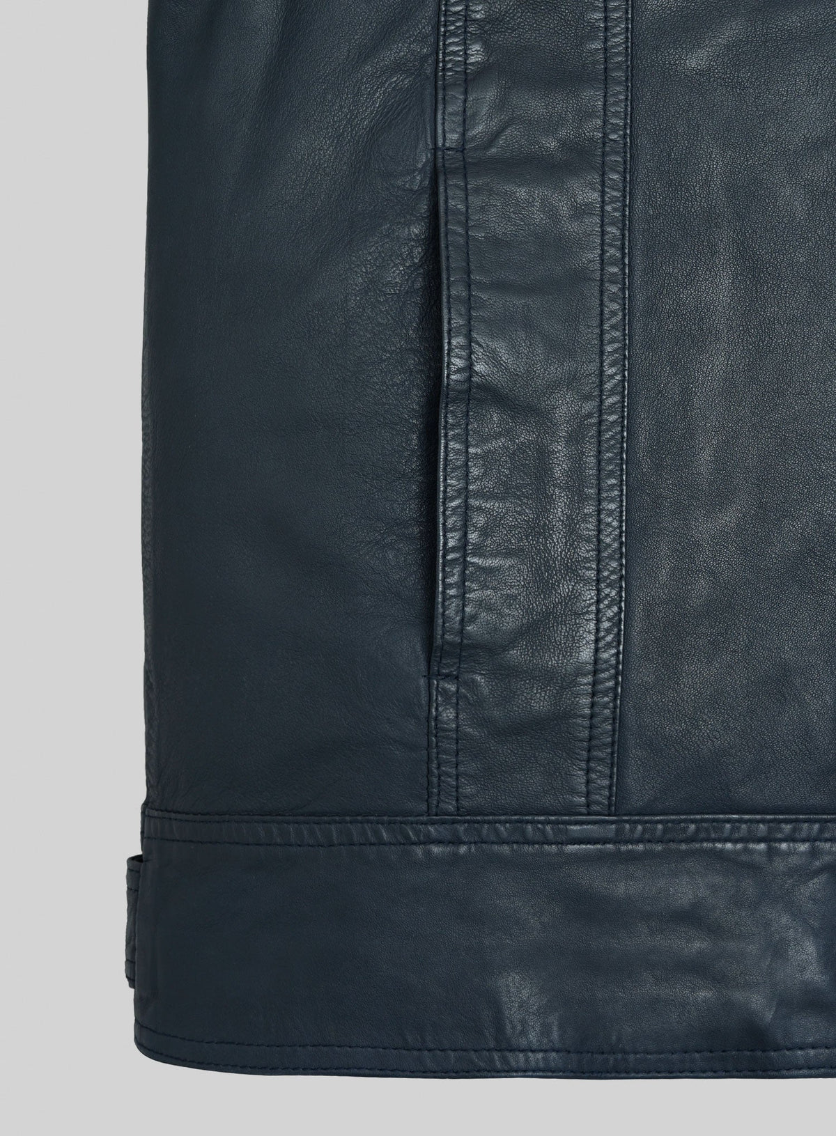 Winsor Blue Lucas Bravo Emily In Paris Lambskin Leather Jacket view 4