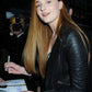 Sophie Turner Black Leather Jacket – close-up and worn views