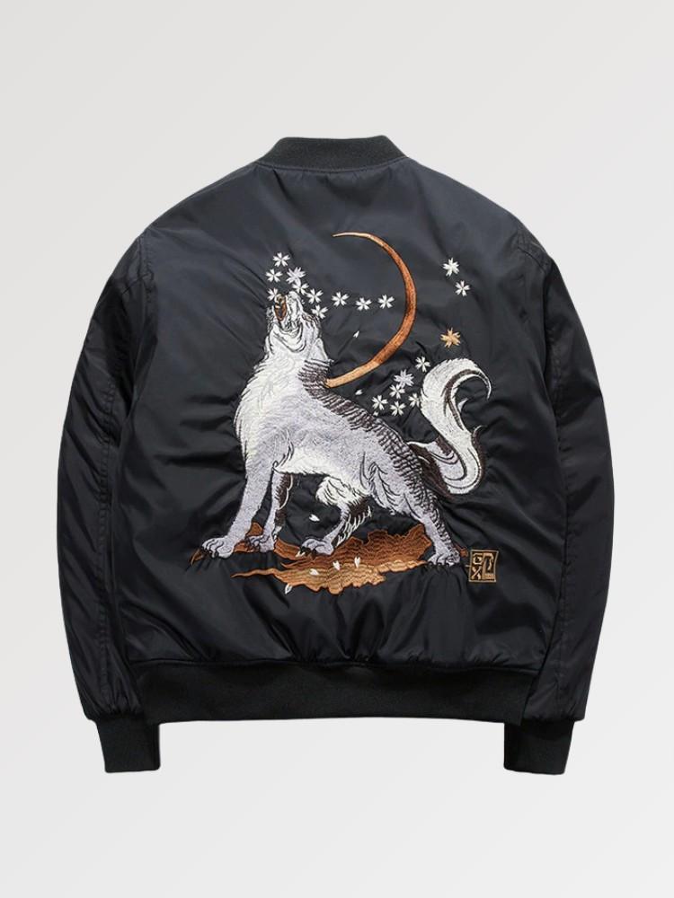 Souvenir Bomber Jacket 'Okami' - Sublimation Jacket ( Recreated Edition )