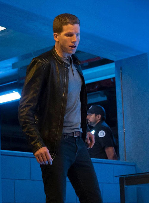 Stark Sands Minority Report Black Leather Jacket – Stark Sands celebrity photo in Minority Report