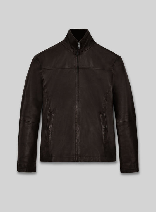 Stephen Amell Arrow Green Leather Jacket – front view