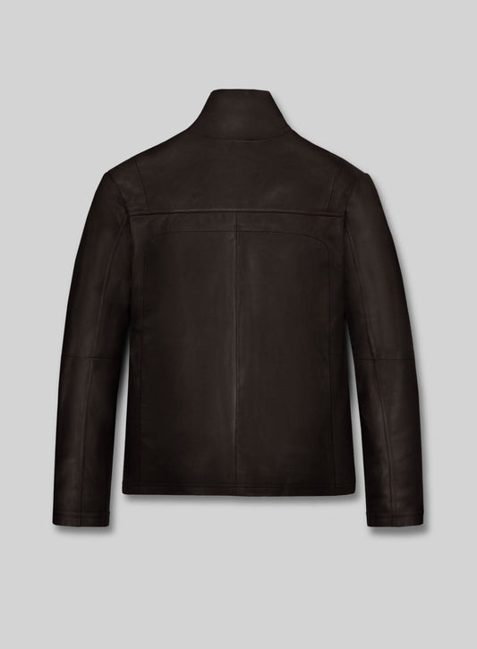 Stephen Amell Arrow Green Leather Jacket – back view
