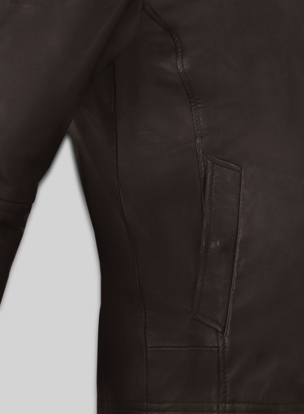 Stephen Amell Arrow Green Leather Jacket – close-up and worn views