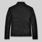 Steve Burton General Hospital Black Leather Jacket – back view