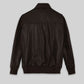 Steve Carell Welcome to Marwen Black Bomber Leather Jacket – back view