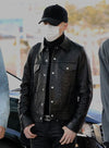 Suga Black Leather Jacket – Suga celebrity photo