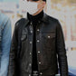 Suga Black Leather Jacket – Suga wearing the look, photo 3