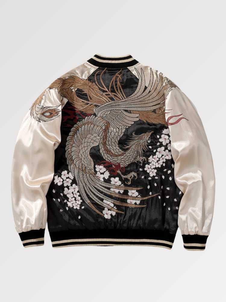 Sukajan Japanese Phoenix Sakura - Sublimation Jacket ( Recreated Edition )