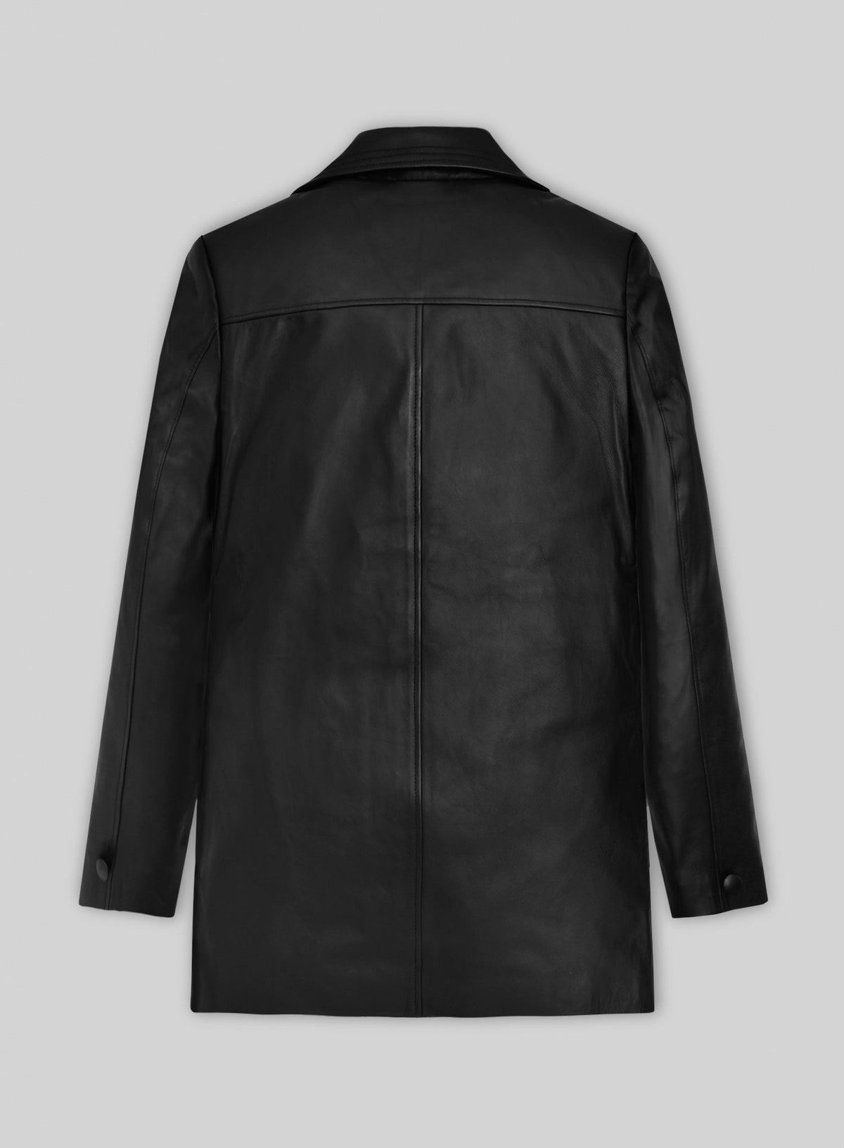 Sylvester Stallone Rocky 2 Black Leather Trench Coat – full product view