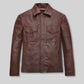Tan Brown Timothee Chalamet Leather Jacket view 1