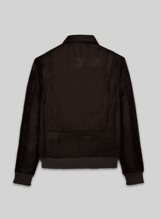 Taylor Lautner Abduction Black Leather Jacket – back view