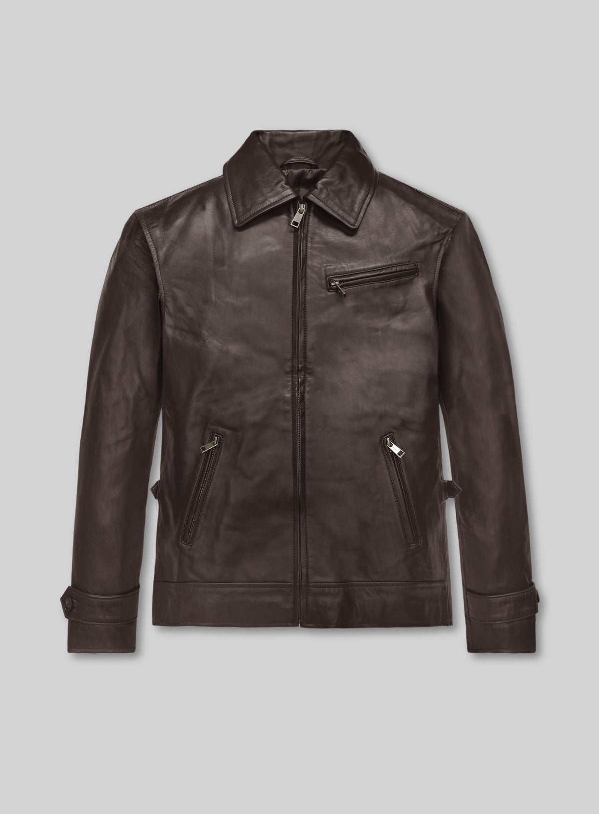 Taylor Lautner The Twilight Saga Black Leather Jacket – front view