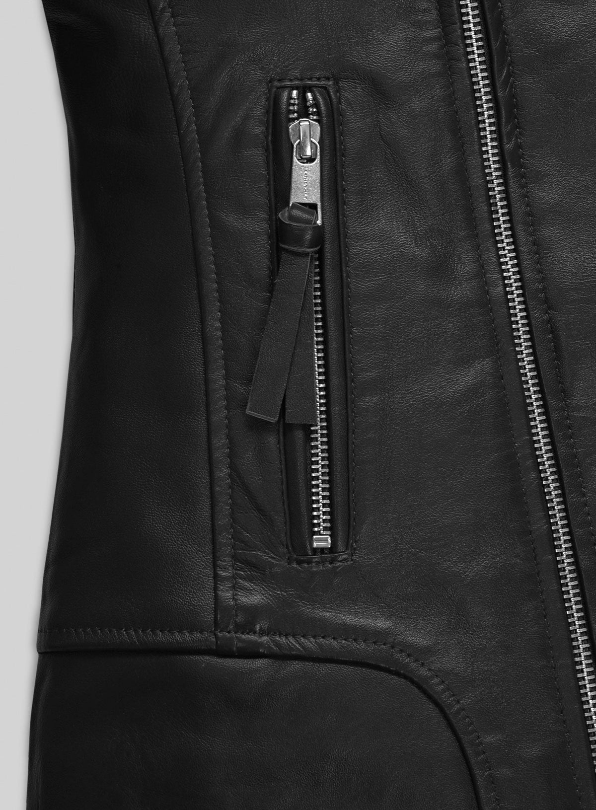 Teenage Mutant Ninja Turtles 2 Megan Fox Black Leather Jacket – close-up and worn views