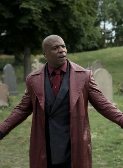 Terry Crews The Killer Game Black Leather Long Coat – Terry Crews wearing the look, photo 2