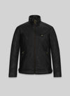 The Bourne Legacy Jeremy Renner Black Leather Jacket – front view