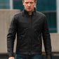 The Bourne Legacy Jeremy Renner Black Leather Jacket – alternate view